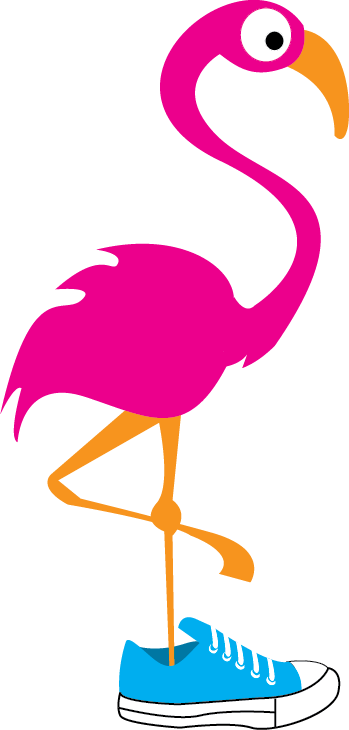 running flamingo